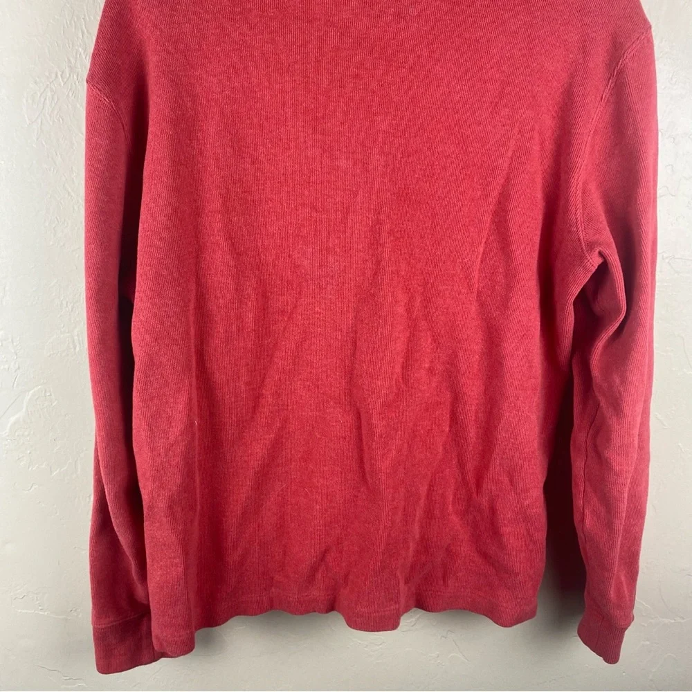 Polo Ralph Lauren Sweater Quarter Zip Pullover Sweater Large Red